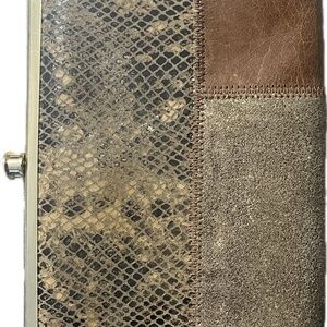 HOBO Snakeskin and Leather Clutch